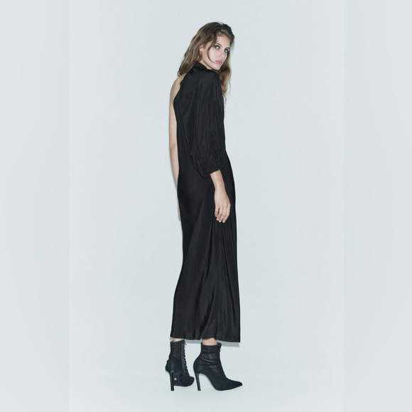 ZARA STUDIO One Shoulder Limited Edition MIDI Dress XS TAGS ATTACHED COCKTAIL - Picture 8 of 15